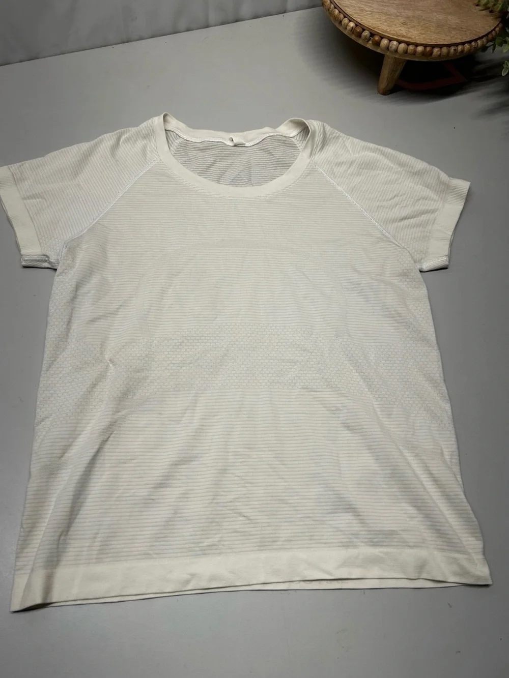 lululemon athletica Cream Short Sleeve Crew Tee